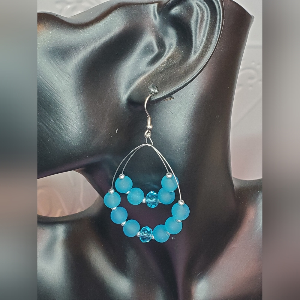 Handmade Beaded drop dangle earrings